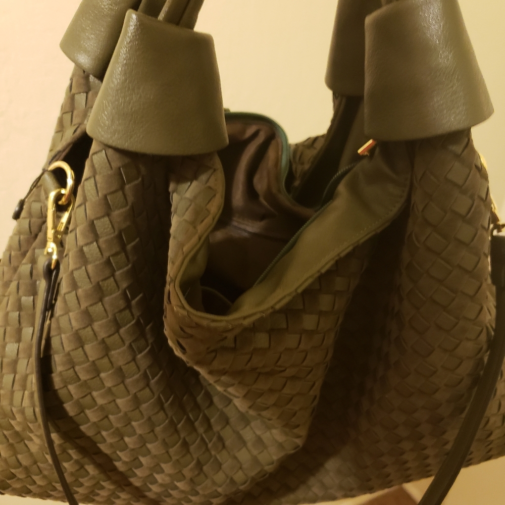 Bandcbags Olive green quited handbag new with tags